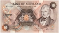 Bank Of Scotland 10 Pound Notes 10 Pounds,  2.12.1977